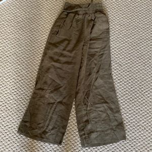 green wide zara girl pants